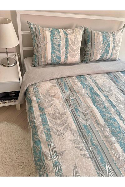 üntaş Single Double Sided Duvet Cover and Pillowcase Set