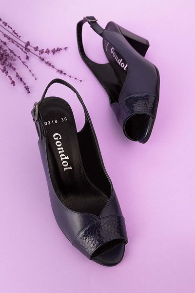Gondol Pantofi clasici din piele naturală cu toc - şhn.318