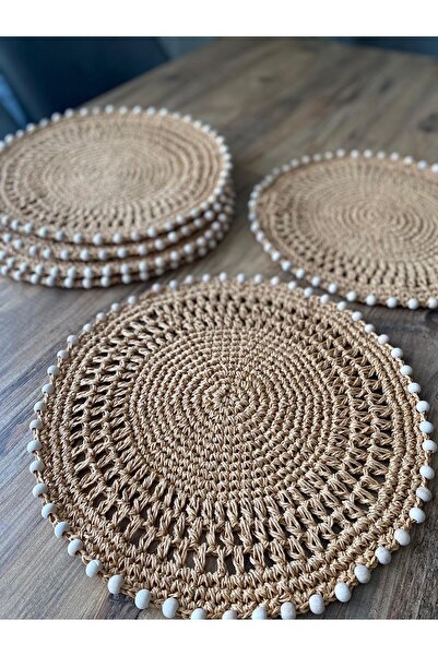 Bohodella Ahşap Boncuklu 2’li Hasır Supla Amerikan Servisi