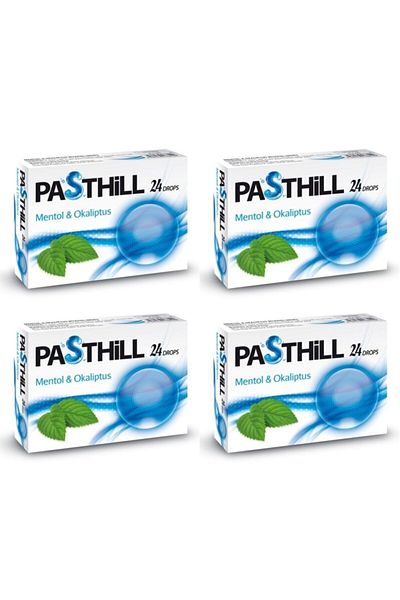 LedaPharma Pasthill Menthol and Eucalyptus - 24 Drops 4 Boxes