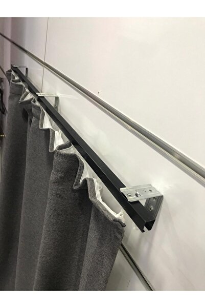 özdeğer home 125 Cm Duvara Montaj Tek Kanallı Alüminyum Korniş Duvar Modeli Perde Rayı Duvara Monte Tekli Korniş