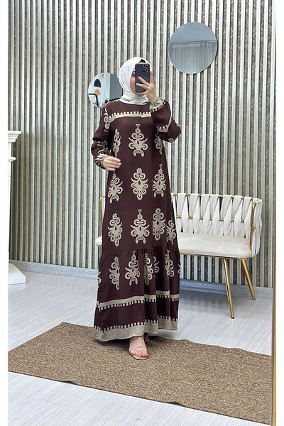 Moda Krash Summer Viscose Dress - Belt Detailed