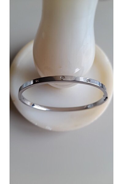 Opia JEWELRY Silver Stone Steel Clamp