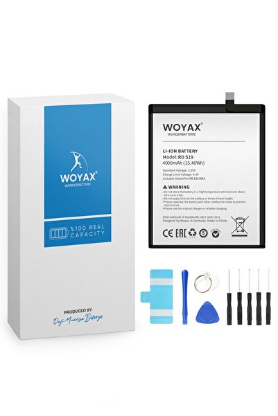 woyax By Deji Reeder S19 Max Uyumlu Premium Batarya