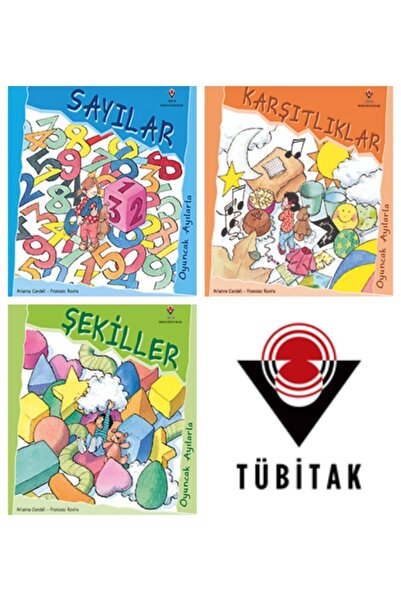 Tübitak Yayınları Tübitak Teddy Bears Series 3 Book 3+ Age (Shapes-Contrasts+...