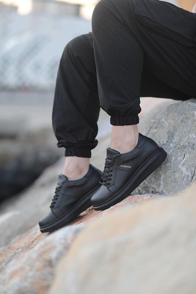 Aymood Ανδρικά αθλητικά παπούτσια SLW151 Boost - Μοντέλο ST με κορδόνια και μαύρο