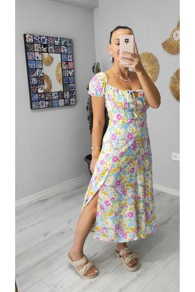 lady special Γυναικείο φόρεμα με φλοράλ σχέδιο