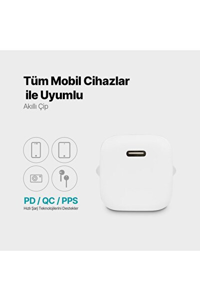 Ttec Süper Şarj Akım Korumalı Pd/qc Pd Girişli 20w Şarj Başlığı Iphone 15 Pro...