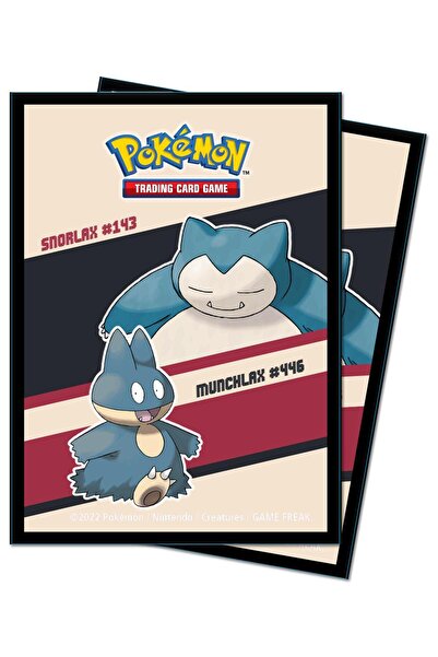 Ultra Pro Pokemon Snorlax & Munchlax Temalı 65 Adet Sleeve Kart Koruyucu