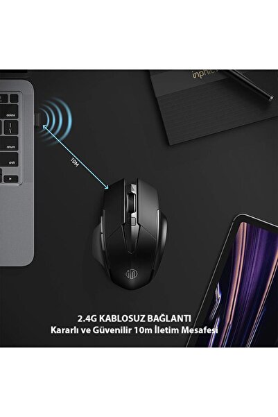 coofbe 2.4g Şarj Edilebilir 500 Mah Bataryalı 4dpı 2.4g Kablosuz Mouse Windows Ios Mac Uyumlu Mouse