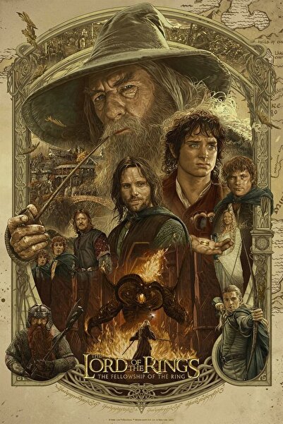 512 STORE Lord Of The Rings / Yüzüklerin Efendisi Tasarım Film Duvar Afiş Poster 30x42 Çerçevesiz