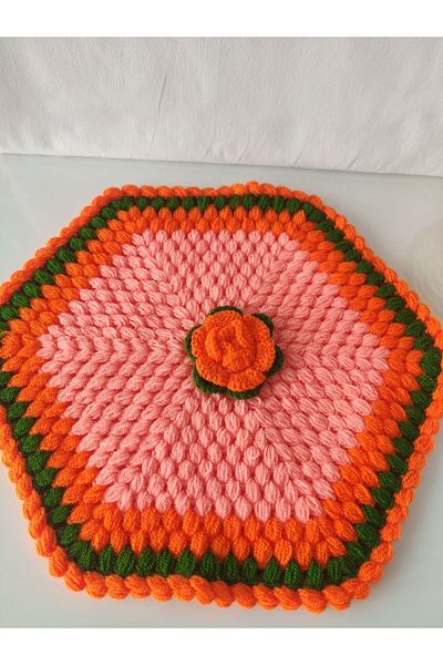 HANIMKIZ Rose Dowry Hand Knitted Bath Loofah