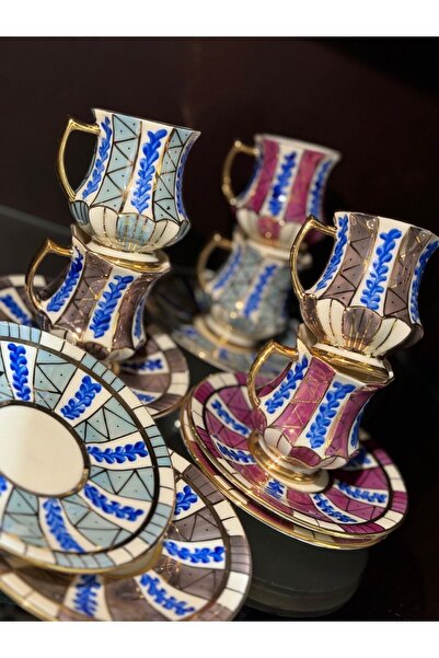 ester مجموعة فناجين قهوة مرسومة يدويًا