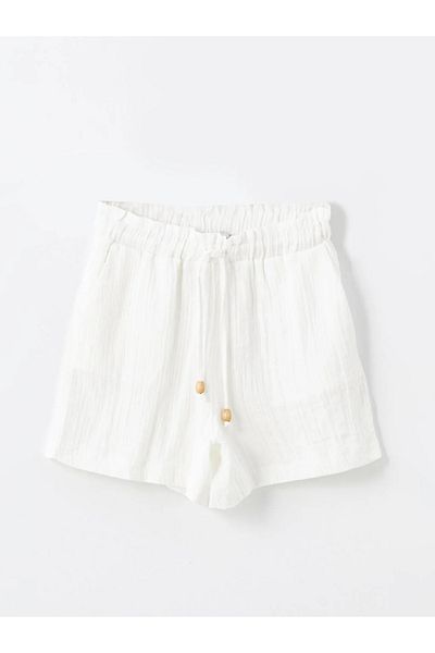 LC Waikiki Pantaloni scurți drepti pentru femei LCW Vision cu talie elastică