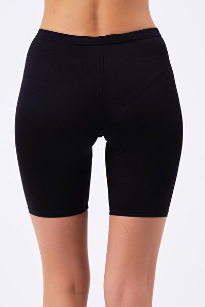 vawensea Kadın Likralı Diz Üstü Deniz Havuz Taytı Siyah