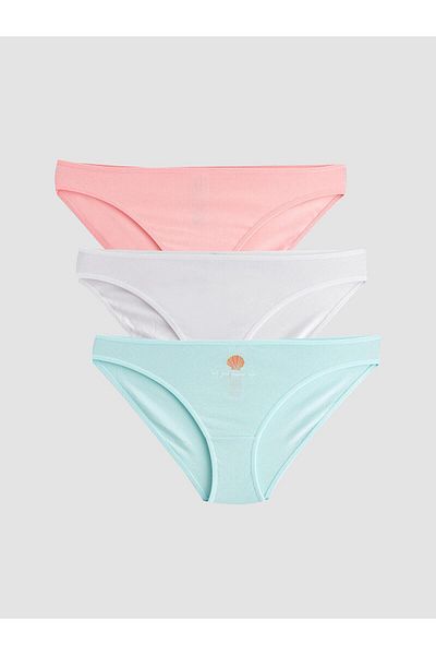 LC Waikiki LCW Young - Pachet de 3 chiloți bikini imprimați