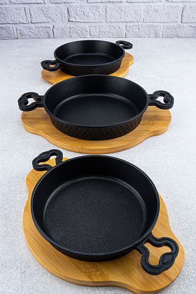 Bambum Pyramid - 3-Piece Pan Set Black