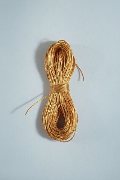 Eskişehir hobi sanat 25 μέτρα χρυσό κίτρινο - 1 mm μακραμέ βραχιόλι κολιέ χάντρες κοσμήματα σχέδιο κορδόνι