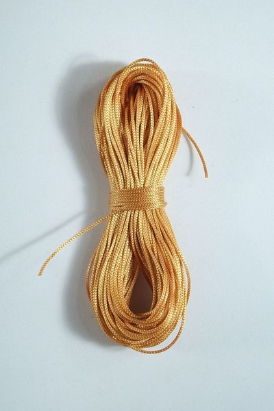 Eskişehir hobi sanat 25 μέτρα χρυσό κίτρινο - 1 mm μακραμέ βραχιόλι κολιέ χάντρες κοσμήματα σχέδιο κορδόνι