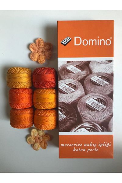 domino Σετ 6 κλωστών κεντήματος Koton Perle