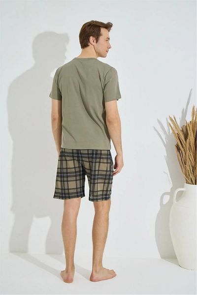 Pijaman Men's Khaki Pajama Set - 6175-2 with Pockets and Capris