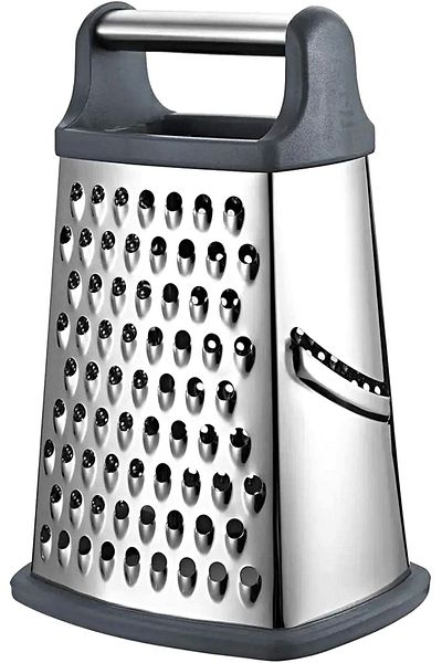 Tilbe Home Large Size Stainless Steel Grater - Multifunctional Silicone Base Cheese Chopper
