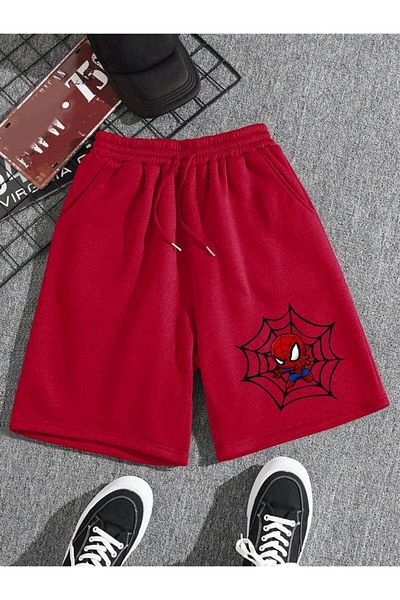 BİQ & TAQ BUTİK SpiderMan Red Mini Shorts