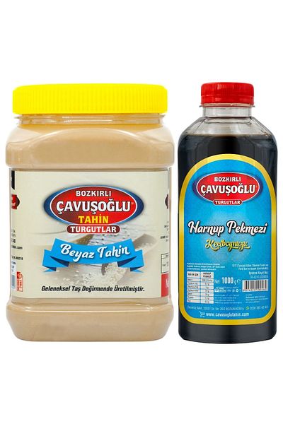 Bozkırlı Çavuşoğlu White Steppe Tahini 930g Carob (Harnup) Molasses 1000g