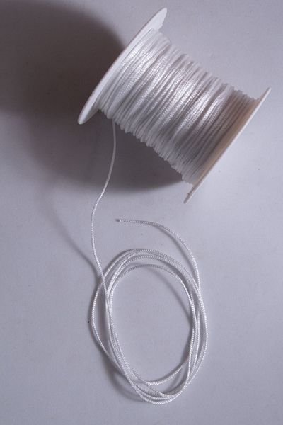 Eskişehir hobi sanat 50 μέτρα 1 mm Λευκό μαργαριτάρι αλεξίπτωτο μακραμέ βραχιόλι κολιέ χάντρες πλέξιμο μαλλιών κορδόνι