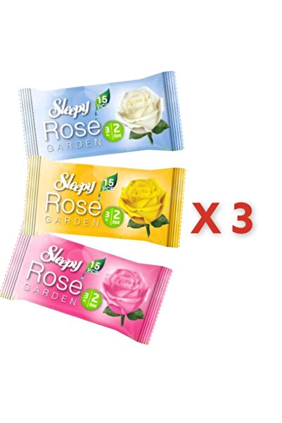 Sleepy Gül Kokulu Cep Mendili 3lü X 3 Adet