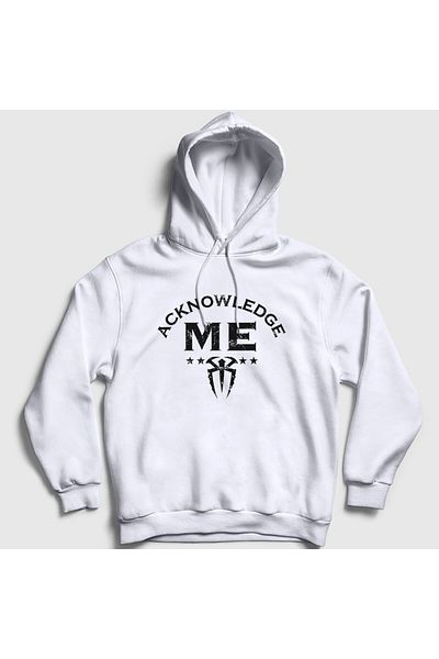 Presmono WWE Roman Reigns Unisex φούτερ με λευκή κουκούλα - Acknowledge Me 451663 tt