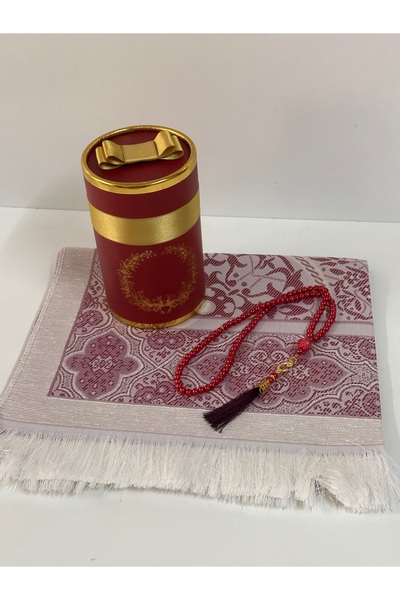 çeyizlik setim Prayer Rug and Mawlid Gift Set in Cylinder Box