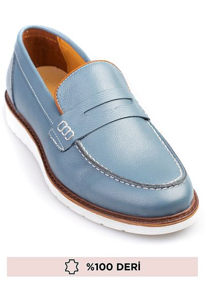 depderi Genuine Leather, Loafer Model, 7 Colors, Men's Leather Shoes