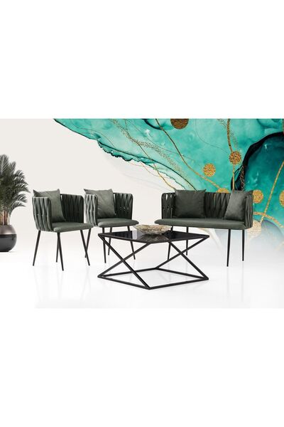 MUTLUALIŞVERİŞMERKEZİ Sarmaşık Çay Seti ,modern Bekleme Odası, Ofis Oturma Gr...