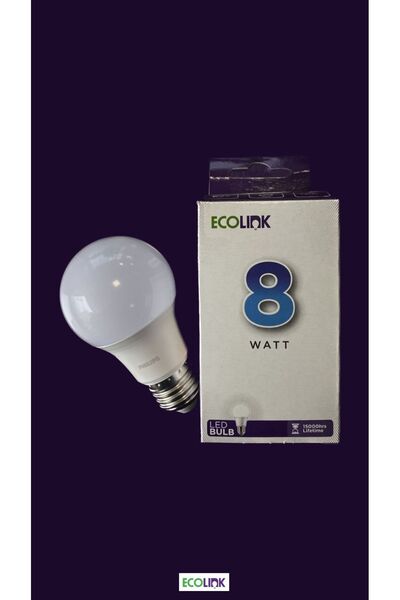 Philips 8W LED AMPUL E-27 DUY (6500K-BEYAZ) ECOLINK by PHILIPS
