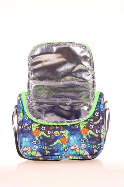 tüftürük Boy's Green Blue Dinosaur Lunch Box - Heat Insulated Kaukko Kids 4856311