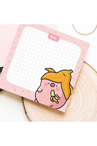 pnkycrco Kawaii Banana | Not Kağıdı Bloknot Memopad Not Defteri To do List