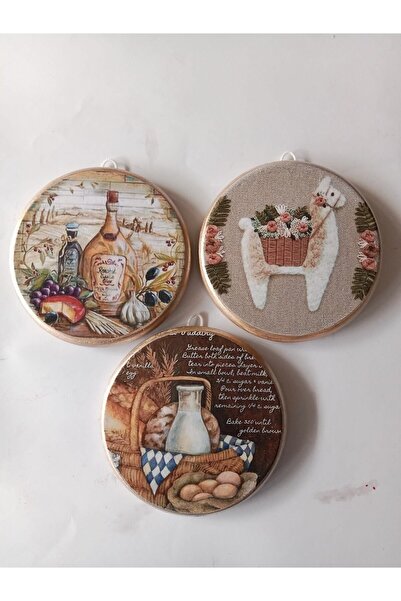 ZeyMin Art Mutfak Temalı 3lü Duvar Süsü 11cm