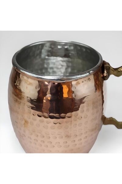 Tomurcukhome Copper Barrel Cup Ayran, Water Cup
