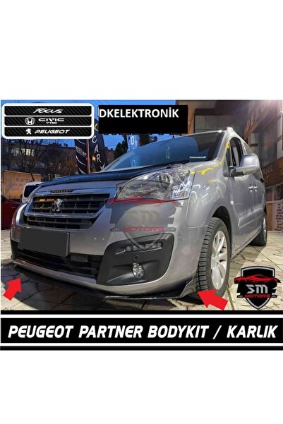 İYİBİRSEN Peugeot Partner Berlingo Uyumlu Ön Tampon Eki Body Kit Karlık Lip 4...