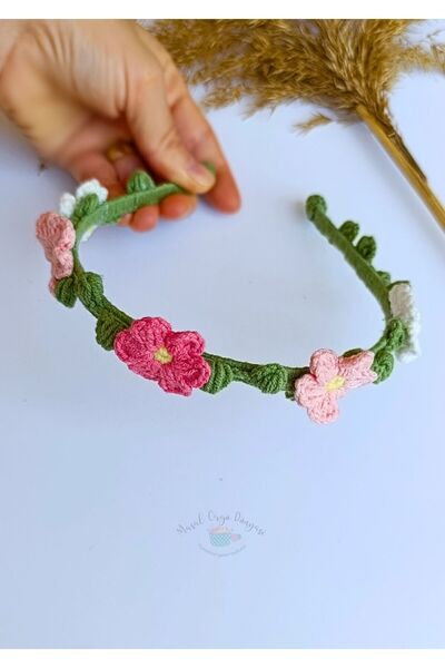 Masal Örgü Dünyası Coroana cu tema florilor de primăvară pentru copii