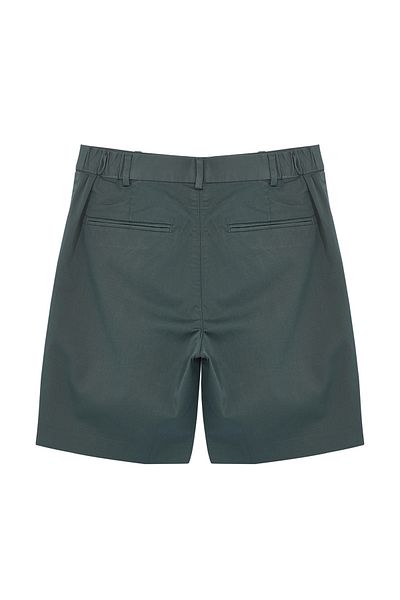 Trendyol Collection Πράσινο σορτς Gabardine Slim Fit - Bermuda TMNSS24SR00079