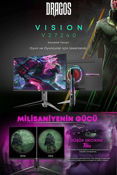 Zeiron Damage X40 Ryzen 7 5700X 32GB RAM 1TB M.2 Nvme SSD Rtx4060 8GB 27" 240Hz Oyuncu Masaüstü Bilgisayar