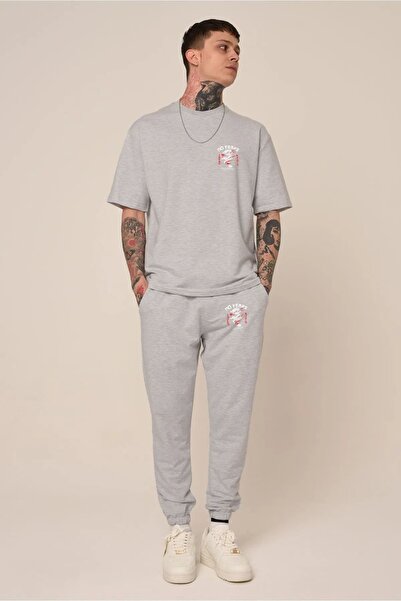 LAND MODA Dragon Printed T-Shirt and Tracksuit Set