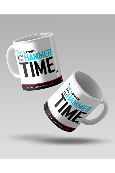 FNBX لويس هاملتون وقت المطرقة - كوب قهوة مطبوع عليه راديو