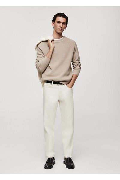 MANGO Man Round neck rib sweater