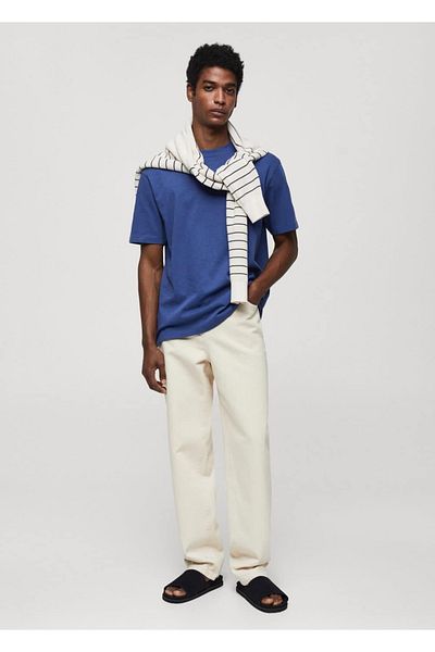 MANGO Man Μπλουζάκι Comfortable Cut Basic 100% Cotton