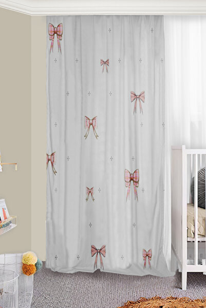 HOMESSA Fiyonklu Çift Kanatlı Çocuk Odası Fon Perde