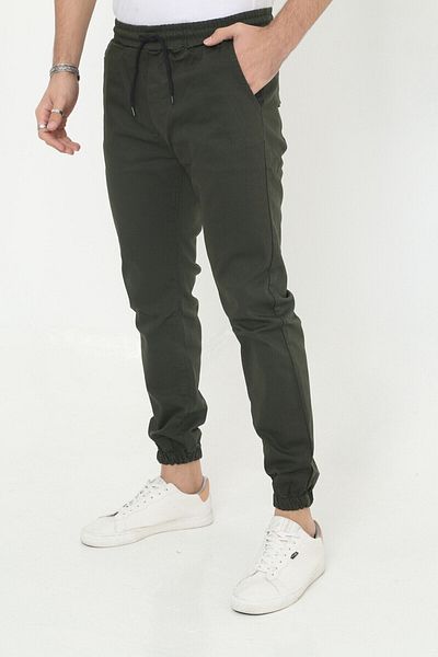 comstar Ανδρικό παντελόνι Basic Skinny Waist Elastic Khaki Jogger