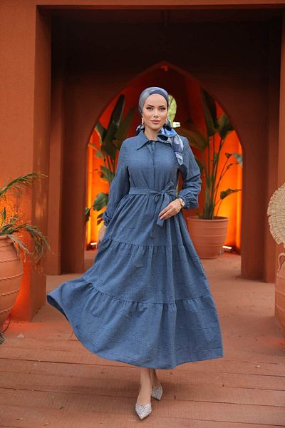 comstar Γυναικείο Trend Κομψό Μακρύ Φόρεμα Hijab Laci